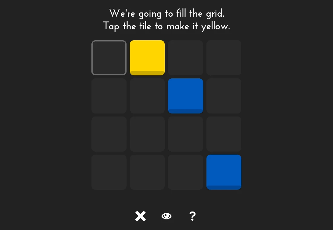 0h h1 original tutorial interface.